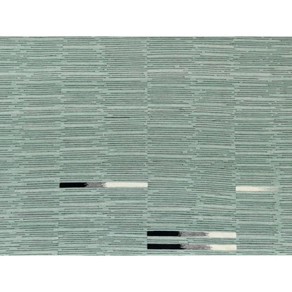 10'2"X14' Green Nomadic Design Flat Weave Kilim Hand Woven Reversible Rug