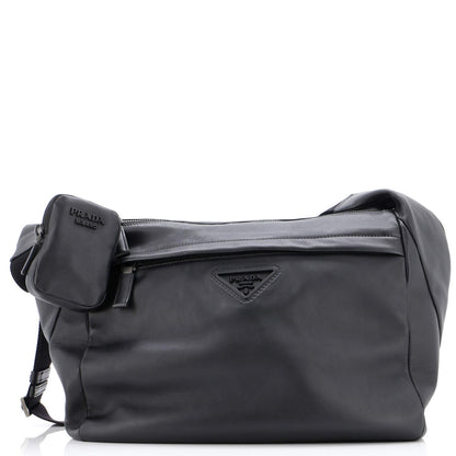 Prada Re-Edition Zip Messenger Bag Leather Large