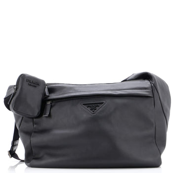 Prada Re-Edition Zip Messenger Bag Leather Large