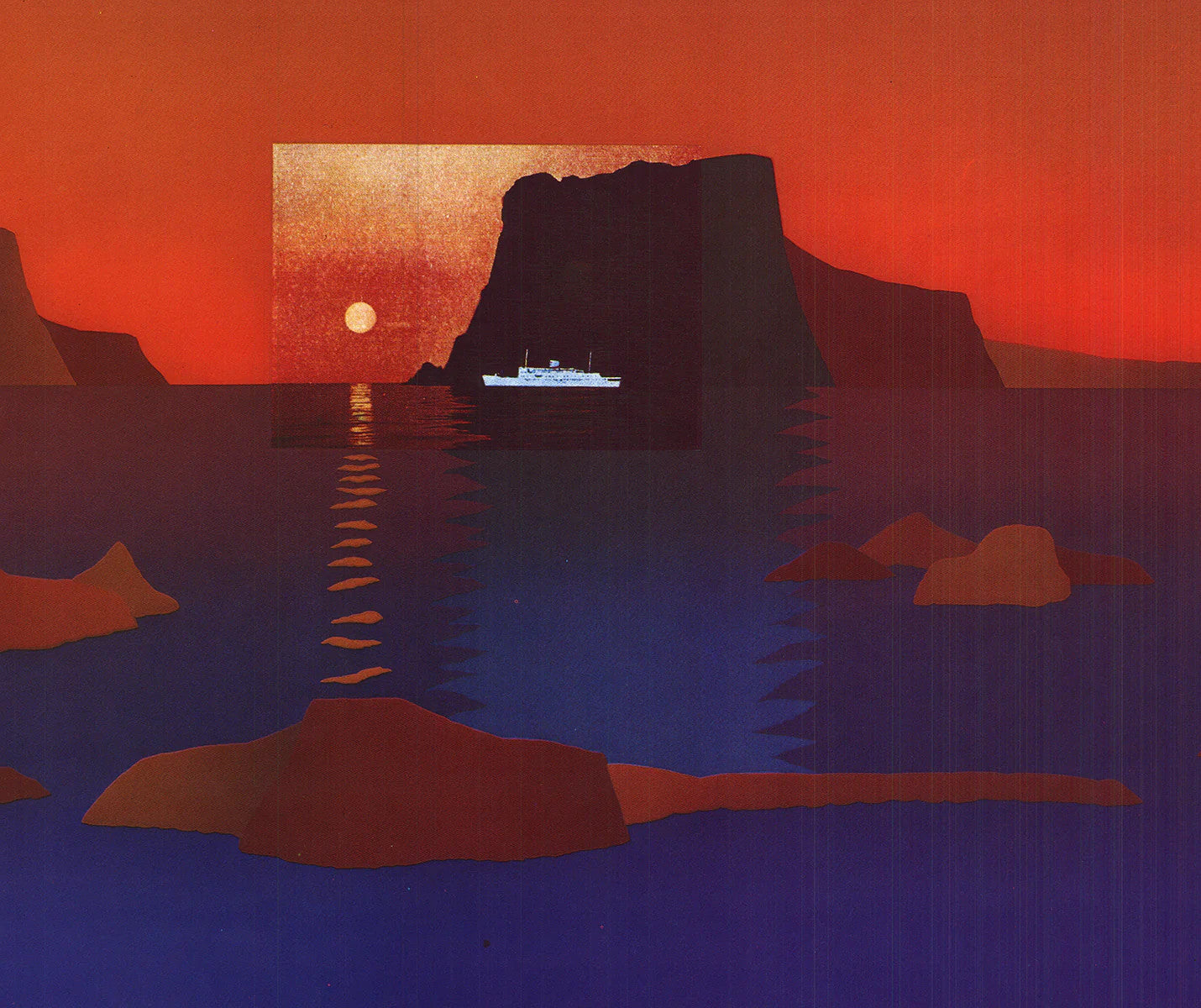 Jean-Michel Folon I'M Writing From " Offset Lithograph Surrealism