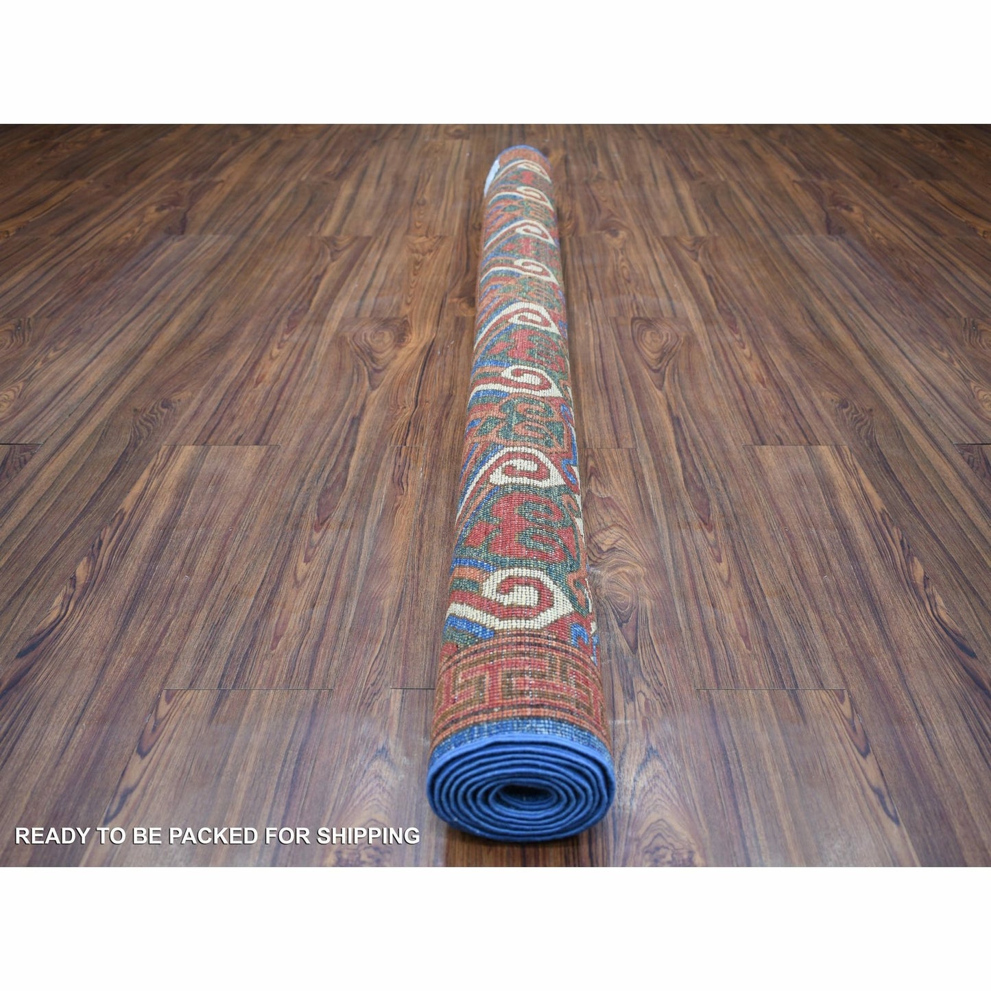 5'9"X7'10" Blue Turkeman Ersari With Khotan Design Soft Wool Oriental Rug