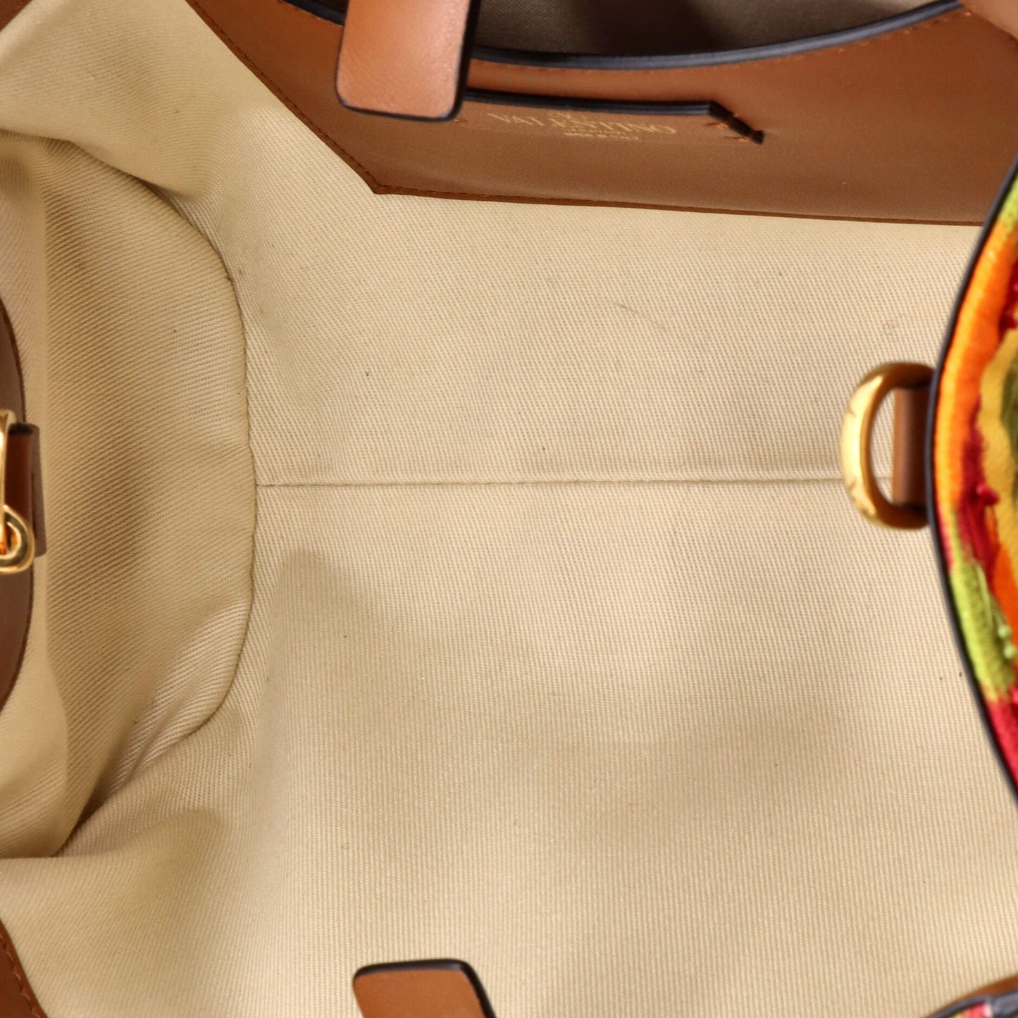 Valentino Garavani Vlogo Shopper Tote Bead Embellished Leather Medium