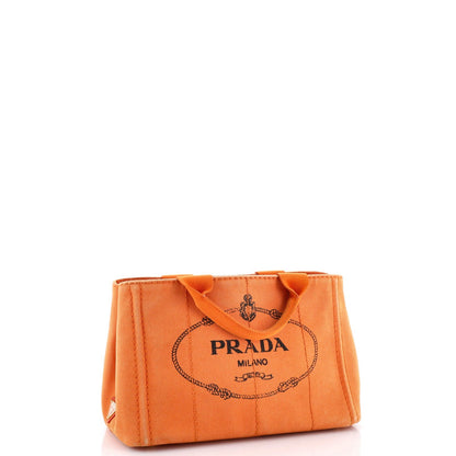 Prada Canapa Convertible Tote Canvas Mini