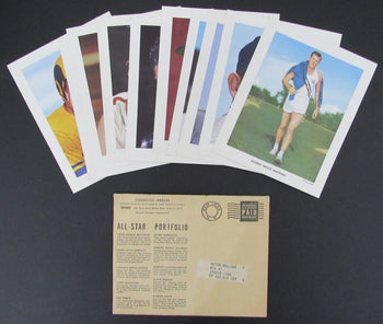 Lot Of (10) 1953 Sport All Star Portfolio 5.5X7