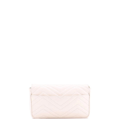 Gucci Gg Marmont Wallet On Chain Matelasse Leather Mini