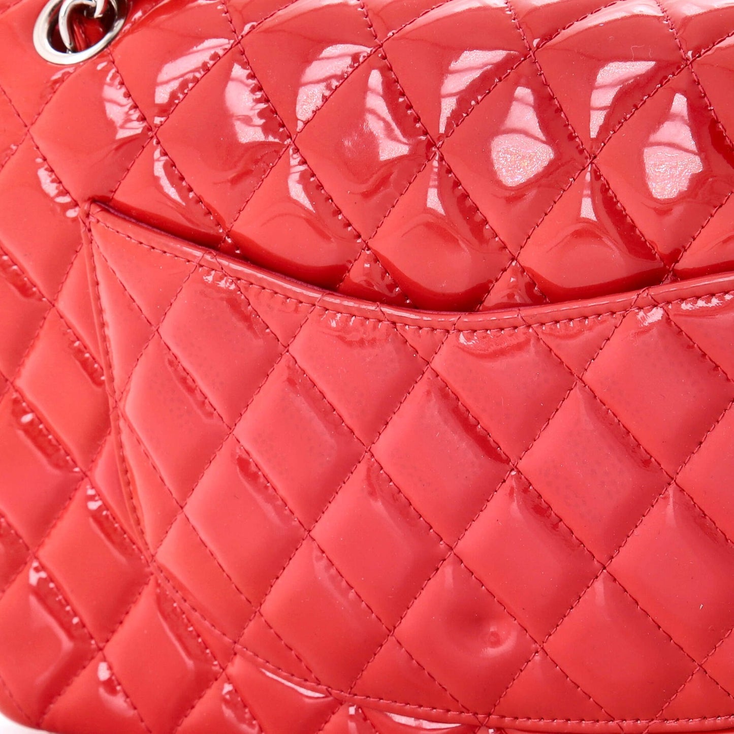 Chanel Classic Double Flap Bag Quilted Patent Medium