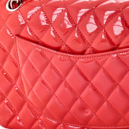 Chanel Classic Double Flap Bag Quilted Patent Medium