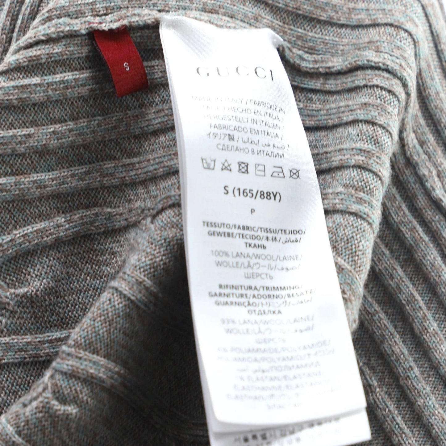 Gucci Women'S Cable Knit Polo Sweater Wool