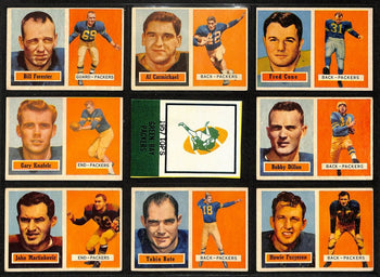 1957 Topps Football Cards Green Bay Packers Partial Team Set (10/12) 200308