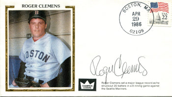 Roger Clemens Autographed April 29Th, 1986 First Day Cover (Psa)
