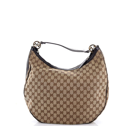 Gucci Twins Hobo Gg Canvas Medium