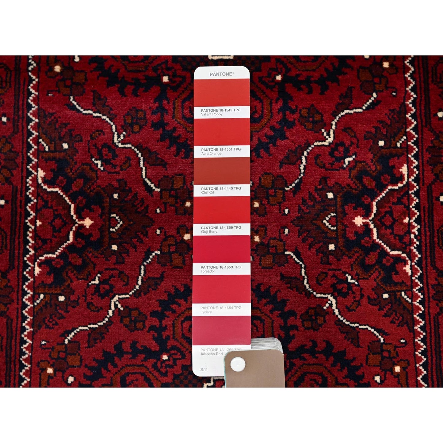 2'4'X5'2" Red Afghan Khamyab Tribal Design Hand Knotted All Wool Runner Rug