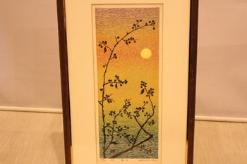 Munenori Makino Sosh? / Autumn Attire 1981 Japanese Woodblock Print Signed