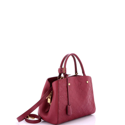 Louis Vuitton Montaigne Handbag Monogram Empreinte Leather Mm