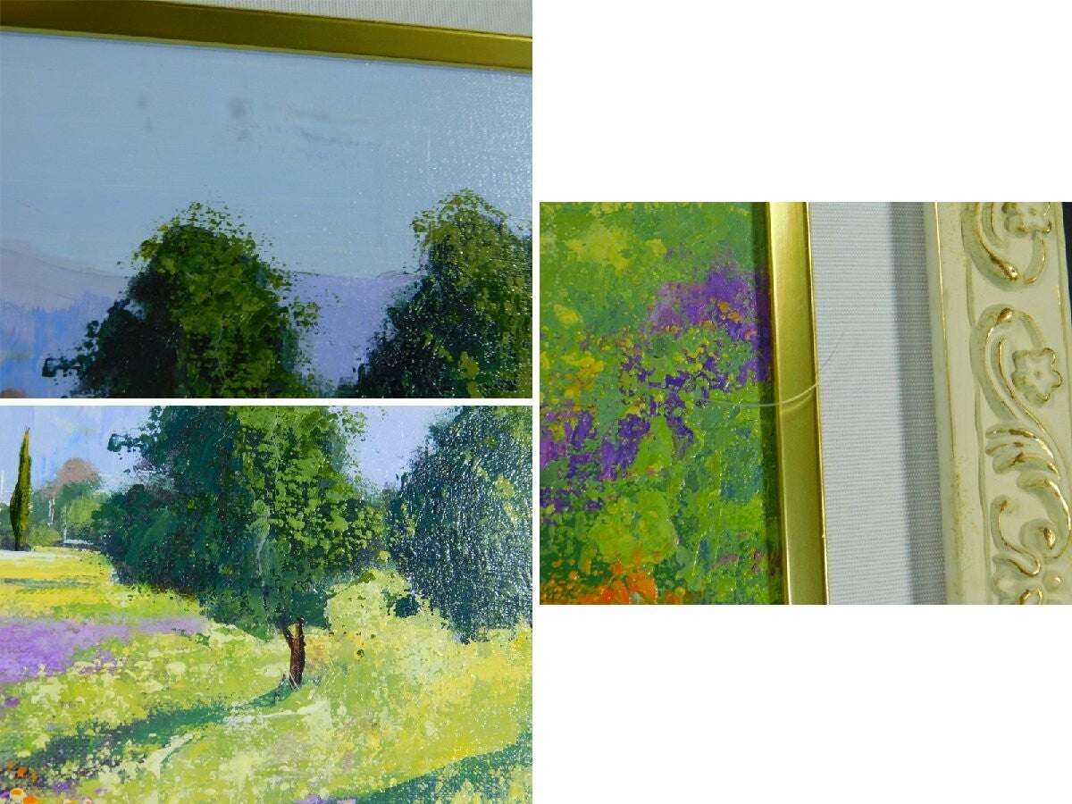 Revascalli Serra Signed Landscape Oil Painting Framed 15.4 In X 15.4 In