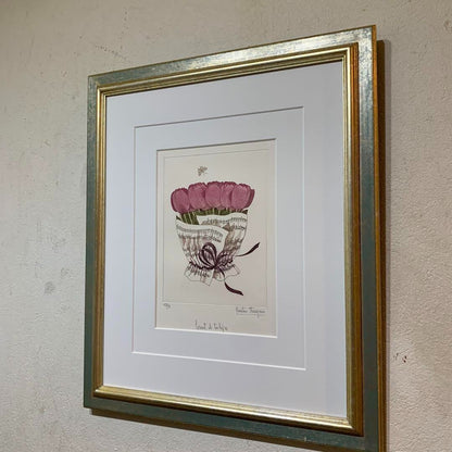 Christine Thouzeau Signed Original Lithograph Print Framed Ed99 Tulipes