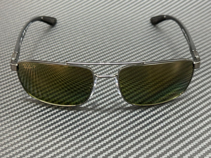 RAY BAN RB3737CH 004 6O Gunmetal Green Polarized