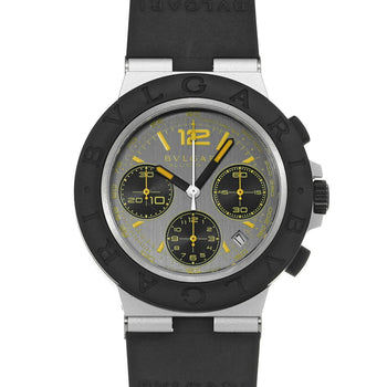 Bvlgari Aluminium Gran Turismo Bb41Atch Gray Men'S Used Watch #61130