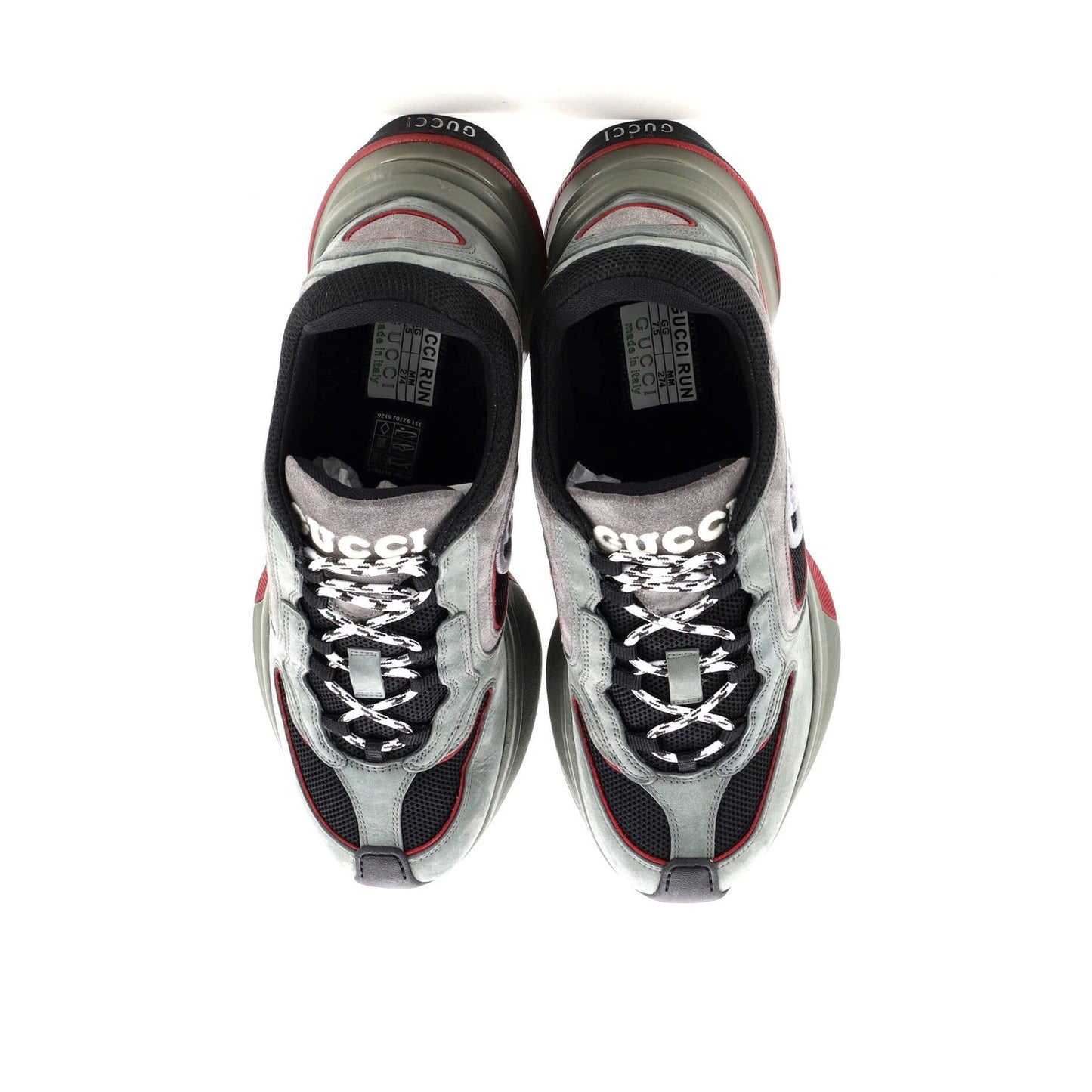 Gucci Run Sneakers Technical Fabric And Suede