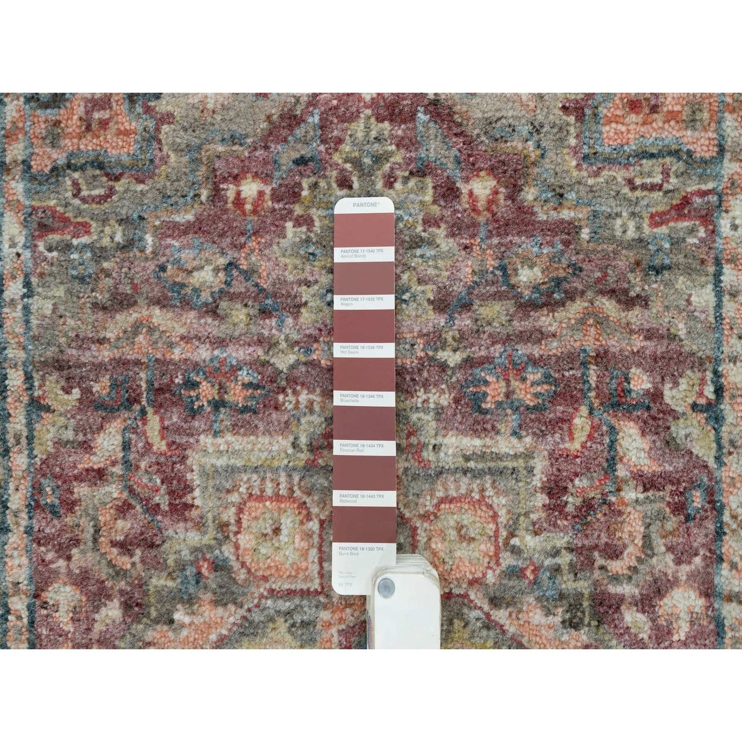 2'6"X18' Red Soft Wool Heriz Revival Hand Knotted Xl Runner Oriental Rug
