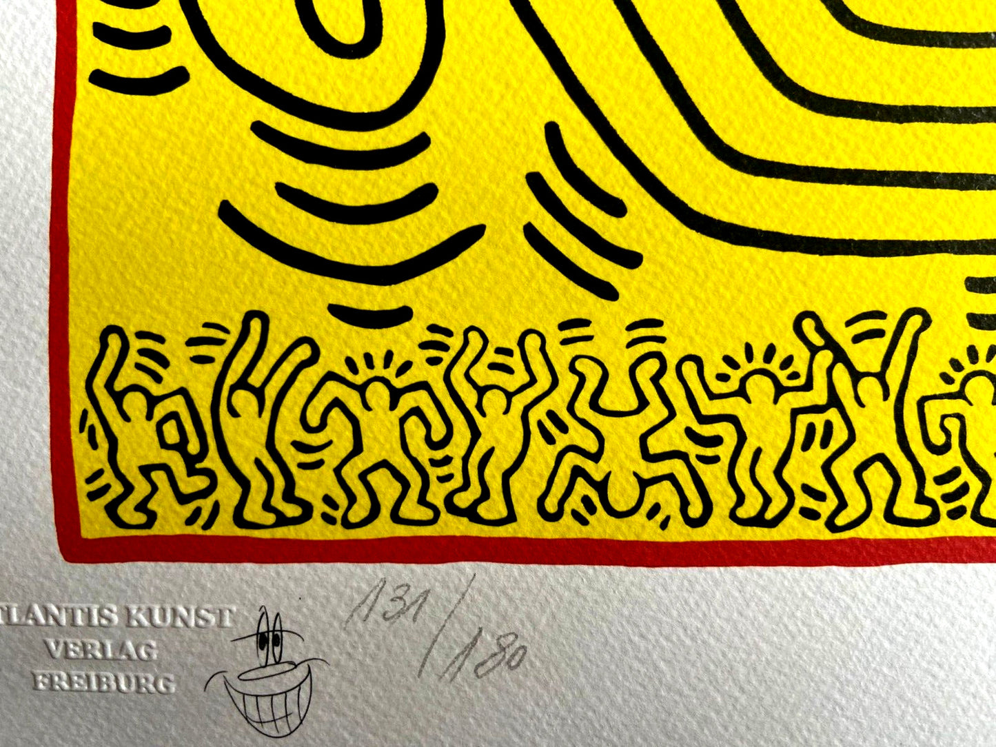 Keith Haring Lithograph Coa Signed Numbered By Hand Certificate