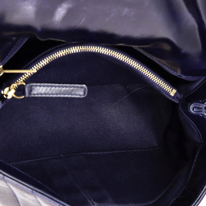 Chanel Coco Top Handle Bag Chevron Aged Calfskin Small