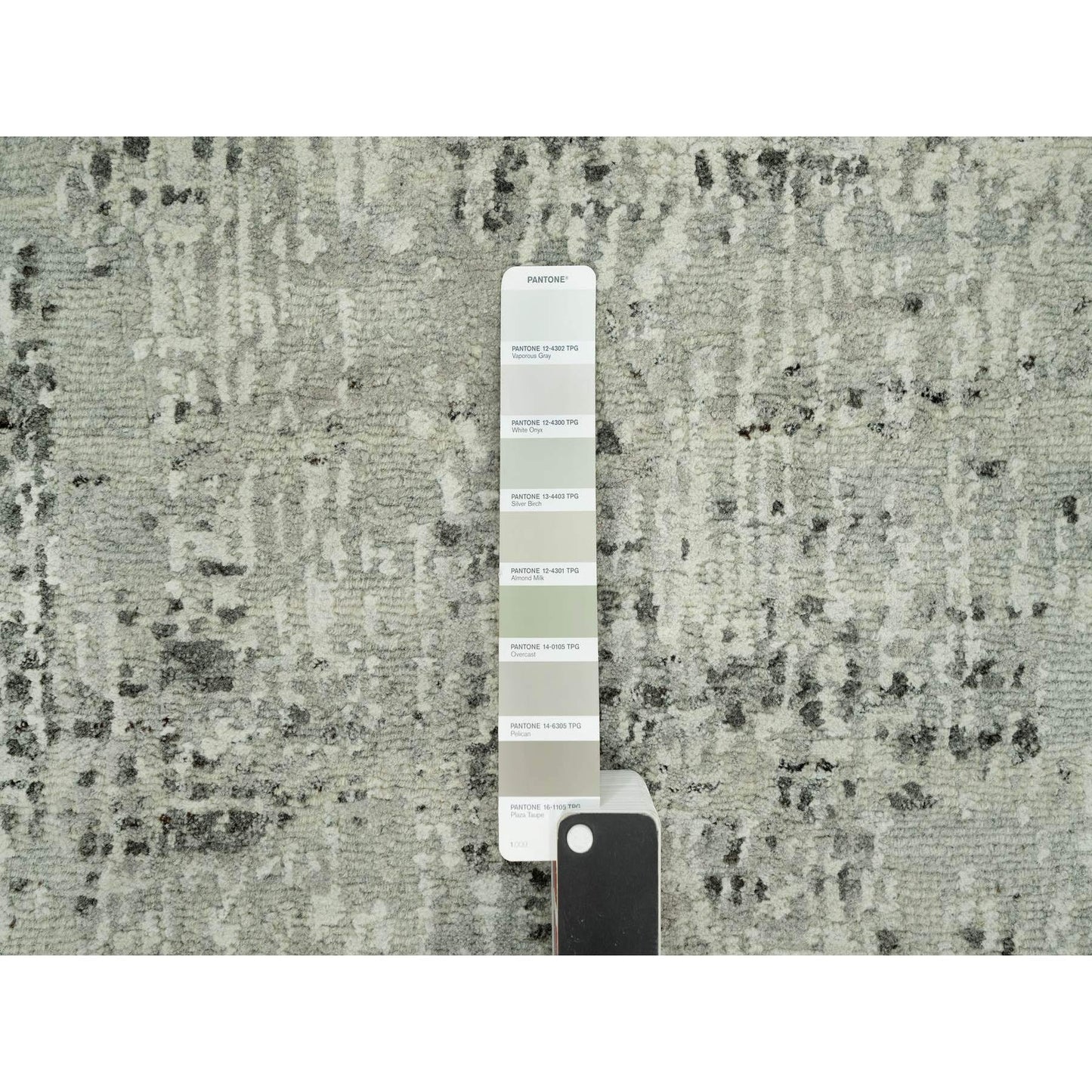 2'6"X20'2" Diff Gray Modern Undyed Wool Hand Knotted Xl Runner Rug