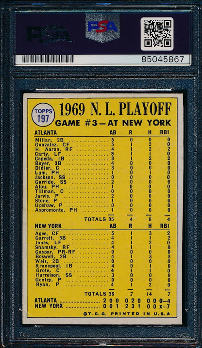 Nolan Ryan Hof Mets Autographed 1970 Topps Card
