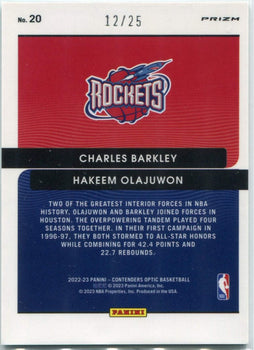 Charles Barkley/Hakeem Olajuwon 2022 - 2023 Panini Optic Contenders Legendary Ta