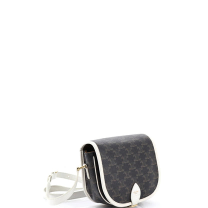 Celine Folco Bag Triomphe Coated Canvas Medium