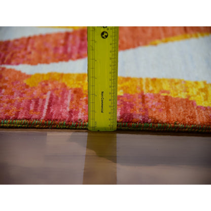 9'X12'3" White Modern And Botanical Design Hand Knotted 100% Wool Rug