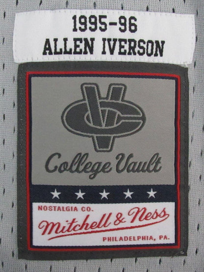 Allen Iverson Hof Autographed Gray Mitchell & Ness Jersey Georgetown Jsa 181841
