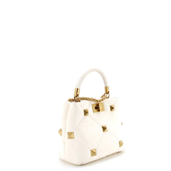 Valentino Garavani Roman Stud Top Handle Bag Quilted Leather Small
