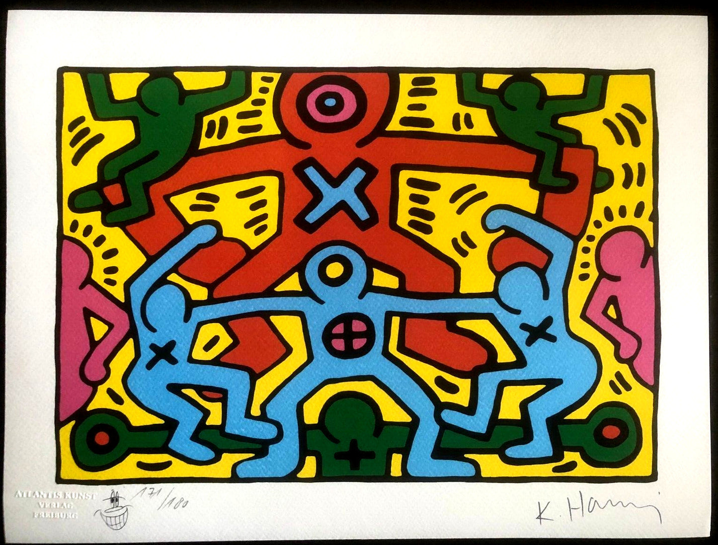Keith-Haring Lithograph Coa Signed Numbered Pencil Certified