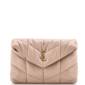 Saint Laurent Loulou Puffer Clutch Leather Small