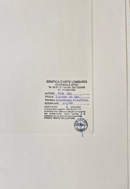 Man Ray Etching Hand Signed Rare Numbered Le Corbusier