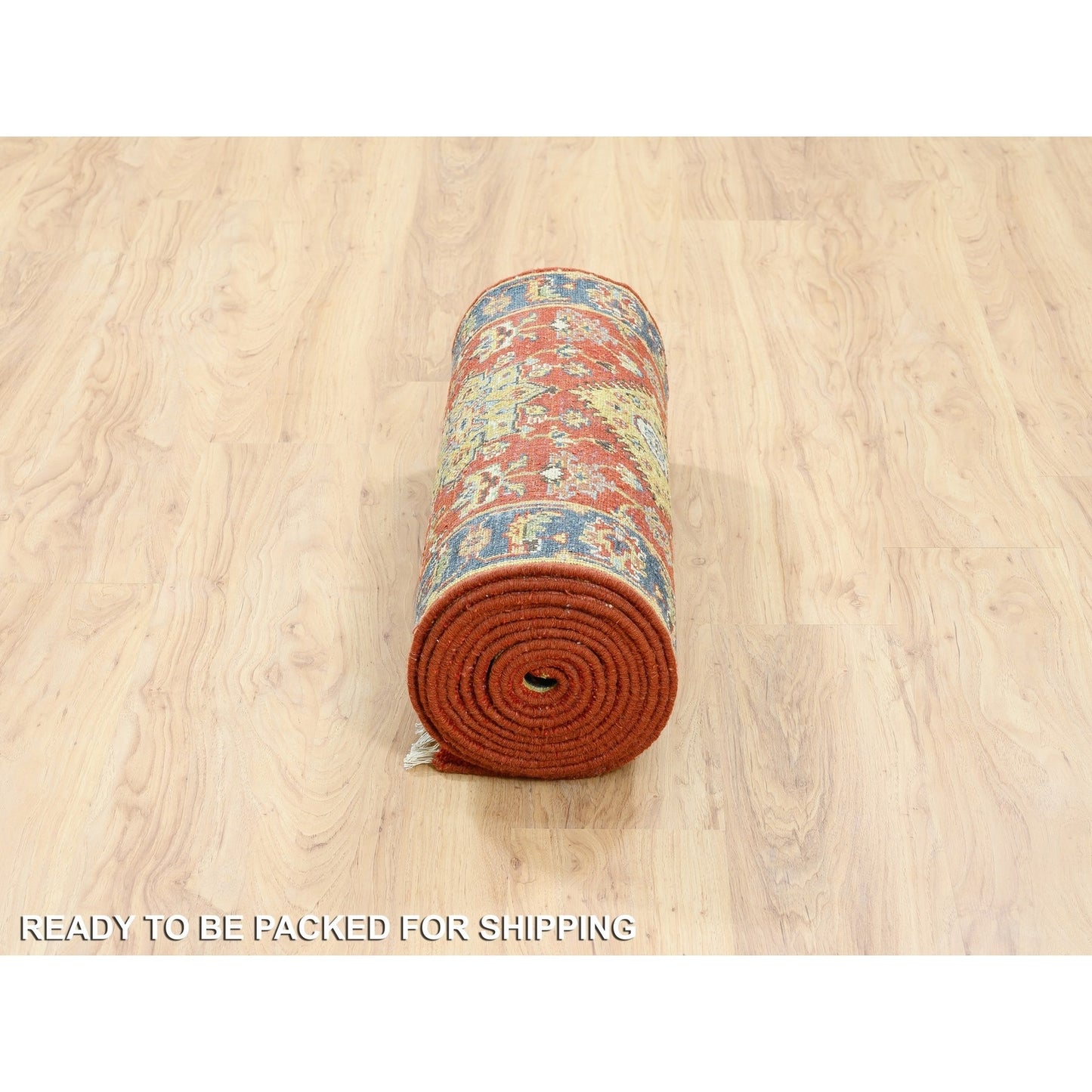 2'7"X15'10" Red Karjihooz Design Pure Wool Hand Knotted Xl Runner Rug