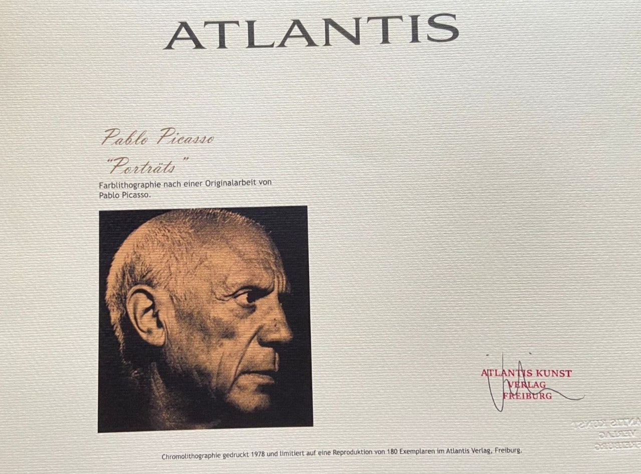Pablo Picasso Lithograph Coa Signed Numbered Limited Stamp