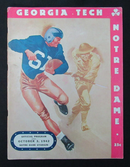 10/3/1942 Georgia Tech Vs. Notre Dame College