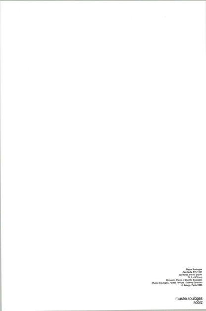 Pierre Soulages Eau Forte Ink " Offset Lithograph Modernism