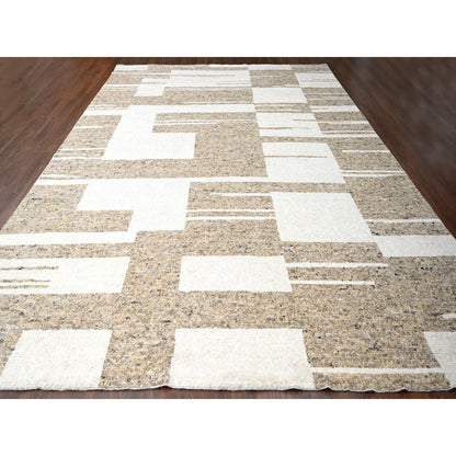 12'1"X17'10" Earth Tone Colors Wool Oversize Hand Knotted Oriental Rug