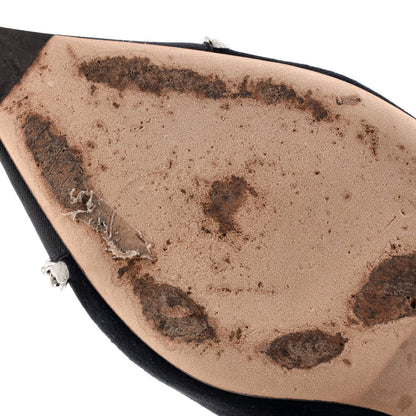 Suede Chanel Women's Chained Pointed CC Cap Toe Slingback Pumps