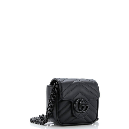 Gucci Gg Marmont Flap Belt Bag Matelasse Leather Mini