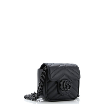 Gucci Gg Marmont Flap Belt Bag Matelasse Leather Mini