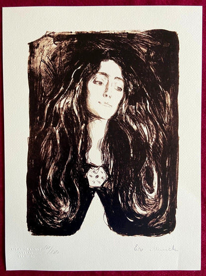 Edvard Munch Lithograph Coa Signature Hand-Numbered Limited Edition