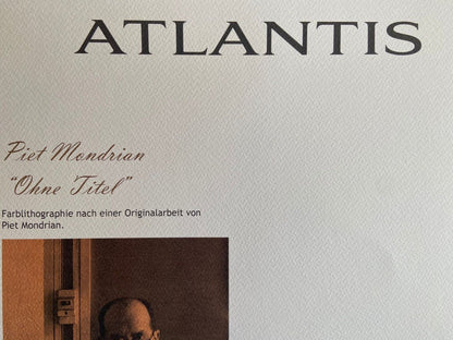 Piet Mondrian Lithograph Coa Signature And Stamp