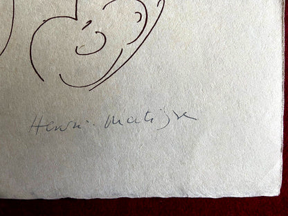 Henri Matisse Lithograph 1960 Coa Hand Signed Hand Numbered