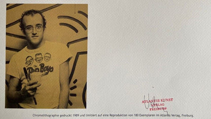 Keith Haring Lithograph Coa Signed In Pen Numbered In Pencil By Hand 180 Copies