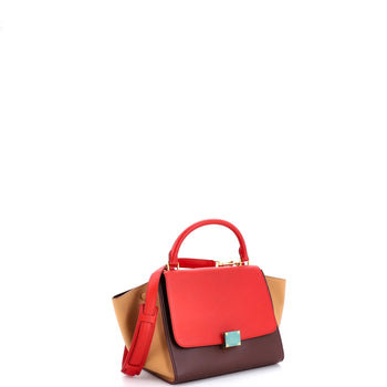 Celine Tricolor Trapeze Bag Leather Small