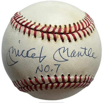 Mickey Mantle No.7 Autographed Official American League Baseball (Jsa/Uda)
